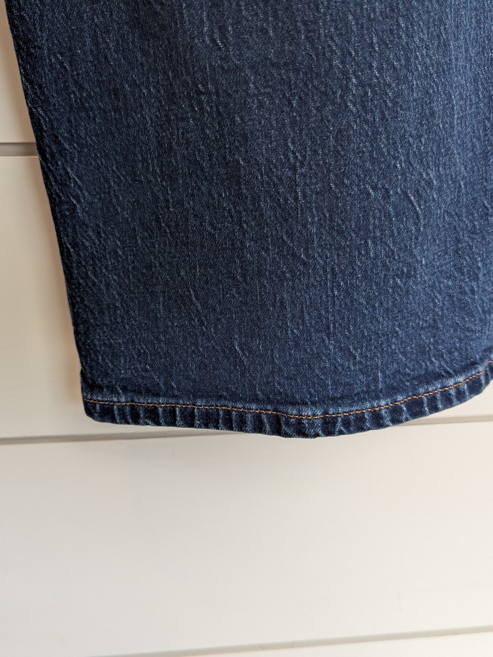 J. Crew Curvy Full Length Wide Leg Jean Button Fly Dark Wash Size 31 Tall - Picture 11 of 16